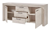 Buffet-Giorgio-ouvert-decor-granule-210cm-Bauwens-GBO