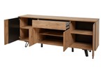 Buffet-Phenix-decor-bois-scarlet-oak-noir-220cm-interieur-GBO