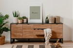 Buffet-Sumatra-57A-ambi-front-open-anthracite-decor-bambou-Finori