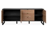 Buffet-Sumatra-57A-front-open-anthracite-decor-bambou-Finori