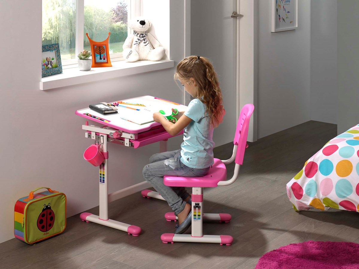 Schema munitie dauw Bureau + stoel Comfortline - roze - 66cm - Meubelen Crack