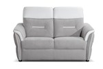 Canape-2-places-Zephir-tissu-wave-605-cuir-royal-30-bianco-neve-front-Diva-Divani