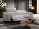 Canape-3-places-Argento-2-relax-electriques-cuir-royal-1025-grigio-bianco-pieds-titanio-scuro-ambi-Diva-Divani