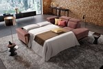 Canape-angle-convertible-tissu-globe-pieds-metal-Glamour-Sofa