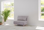 Canape-lit-clic-clac-fauteuil-appoint-Ellen-tissu-gris-clair-107cm-FLAIR-Comodi-Sofa