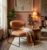 Chaise-Biba-tissu-rouille-FLAIR-Crack-Home