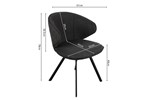 Chaise-Daisy-9125-12-tissu-gris-dimensions-Rousseau