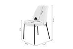 Chaise-Ella-tissu-blanc-pieds-metal-9030-4-dimensions-Rousseau