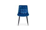 Chaise-Juta-9005-verlours-bleu-fonce-front-Rousseau