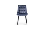 Chaise-Juta-9005-verlours-gris-fonce-front-Rousseau