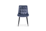 Chaise-Juta-9005-verlours-gris-fonce-front-Rousseau