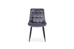 Chaise-Juta-9005-verlours-taupe-front-Rousseau
