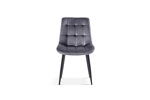 Chaise-Juta-9005-verlours-taupe-front-Rousseau