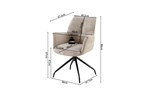 Chaise-Lamor-sable-9185-2-dimensions-Rousseau
