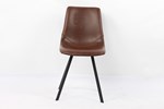 Chaise-Oslo-9085-1-simili-cuir-brun-front-Rousseau