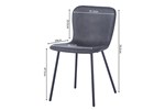 Chaise-Susan-9025-simili-cuir-gris-fonce-dimensions-Rousseau