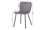 Chaise-Susan-9025-simili-cuir-taupe-dimensions-Rousseau