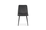 Chaise-Willis-9660-velours-gris-front-Rousseau