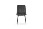 Chaise-Willis-9660-velours-gris-front-Rousseau