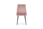 Chaise-Willis-9660-velours-rose-front-Rousseau