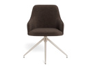 Chaise-accoudoirs-Adia-tissu-apia-brown-pieds-gris-front-Actona