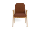 Chaise-accoudoirs-Calvin-tissu-basel-terracotta-pieds-chene-front-Actona