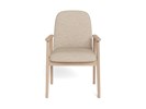Chaise-accoudoirs-Calvin-tissu-cona-beige-pieds-chene-front-Actona