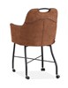 Chaise-accoudoirs-Floria-tissu-Luxor-cognac-roulettes-back-Maxfurn