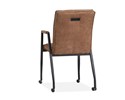 Chaise-accoudoirs-Tyrza-tissu-Luxor-cognac-roulettes-back-Maxfurn