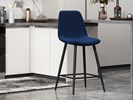 Chaise-de-bar-Boy-5545-7-velours-bleu-fonce-pieds-noirs-02-Rousseau