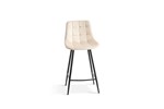 Chaise-de-bar-Juta-5540-velours-beige-front-Rousseau