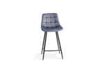 Chaise-de-bar-Juta-5540-velours-gris-fonce-front-Rousseau