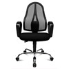 Chaise-de-bureau-ergonomique-Open-Point-OP15B-G20-tissu-noir-front-Topstar