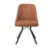 Chaise-poignee-Eefje-tissu-brun-kibo-cognac-pieds-metal-noir-29962COG-front-Habufa