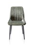 Chaise-poignee-Remon-tissu-vert-karese-olive-pieds-noir-36683OLI-front-Habufa