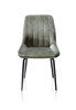 Chaise-poignee-Remon-tissu-vert-karese-olive-pieds-noir-36683OLI-front-Habufa