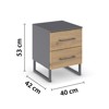 Chevet-2 tiroirs-Butte-6B27-Artisan oak-Metallic grey-03-Rauch