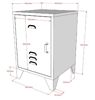 Chevet-Bronxx-metal-dimensions-Vipack