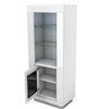 Colonne-vitrine-1-porte-Riva-II-decor-laque-blanc-noir-70cm-open-Albea-Mobili