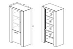Colonne-vitrine-Elvis-decor-bois-chene-blanc-82cm-dessin-Oosterlynck