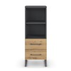 Commode 2 tiroirs-2 niches-Butte-6B25-Artisan oak-Metallic grey-02-Rauch