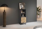 Commode 2 tiroirs-2 niches-Butte-6B25-Artisan oak-Metallic grey-04-Rauch