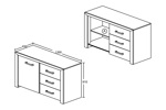 Commode-1_porte-3-tiroirs-Elvis-decor-bois-chene-blanc-120cm-dessin-Oosterlynck