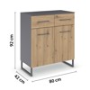 Commode-2 portes-2 tiroirs-Butte-6B21-Artisan oak-Metallic grey-03-Rauch