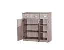 Commode-3-portes-2-tiroirs-Eden-decor-bois-chene-108cm-COH2-ouvert-Oosterlynck