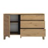 Commode-3-tiroirs-1-porte-Rivoli-chene-artisan-1H3F160-03-Gautier