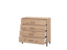 Commode-4-tiroirs-Vienne-decor-chene-artisan-side-open-Forma-Ideale