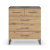 Commode-5 tiroirs-80 x 92-Butte-6B23-Artisan oak-Metallic grey-02-Rauch
