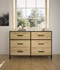 Commode-6-tiroirs-Armor-E13076-decor-bois-noir-125cm-02-Diagone-Gautier