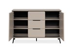 Commode-Arona-01B-2-portes-3-tiroirs-capuccino-noir-front-01-Finori